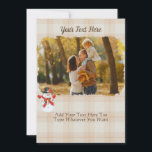 Cosy Christmas Plaid Tartan Tan Neutral Snowman Card<br><div class="desc">Features your own photo and two areas for custom text on a cream brown plaid background. This design is simple, and has a fun and natural look to it. The pattern is a tan, cream brown plaid, that will go with any photo that you choose. At the top is custom...</div>