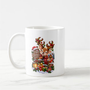 Cosy Christmas Reindeer – Cute Winter Coffee Mug