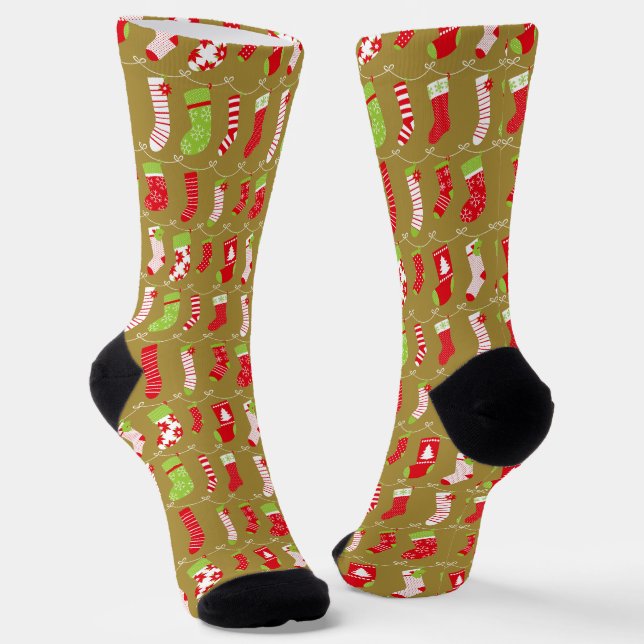 Cosy Christmas Retro Winter Socks (Angled)