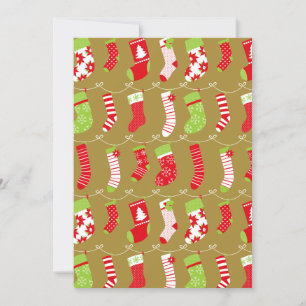 Cosy Christmas Retro Winter Socks Holiday Card