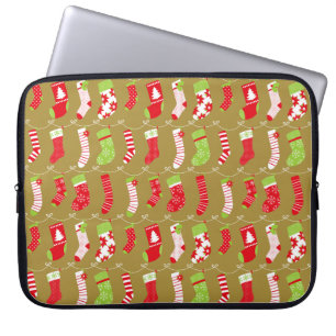 Cosy Christmas Retro Winter Socks Laptop Sleeve