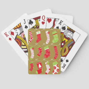 Cosy Christmas Retro Winter Socks Playing Cards