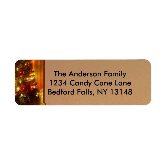 Cosy Christmas Scene Return Address Label (Front)