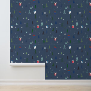 Cosy Christmas snow forest  Wallpaper