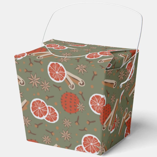 Cosy Christmas & Spice Holiday potpourri Favour Box (Front)