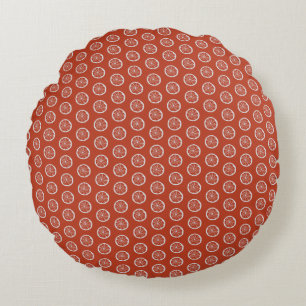 Cosy Christmas & Spice Oranges Round Cushion