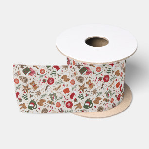 Cosy Christmas & Spice Satin Ribbon