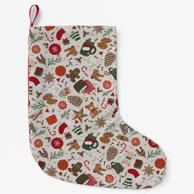 Cosy Christmas & Spice Small Christmas Stocking (Front)