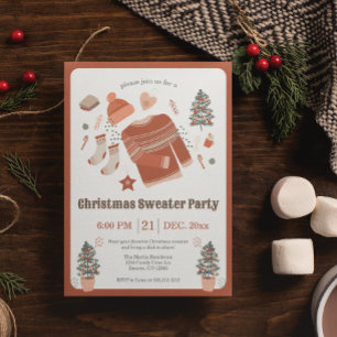Cosy Christmas Sweater Party Invitation