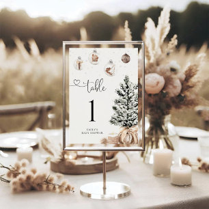 Cosy Christmas Table Number Card