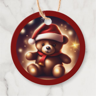 Cosy Christmas Teddy Stars TWArt Favour Tags