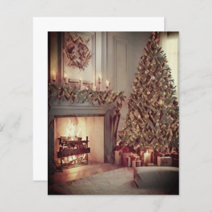 Cosy Christmas tree and Fireplace crafting paper