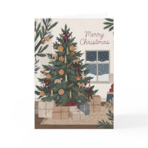 Cosy Christmas Tree Holiday Greeting
