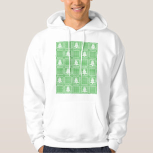 Cosy Christmas tree ugly sweater chequered pattern