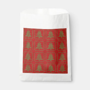 Cosy Christmas tree ugly sweater chequered pattern Favour Bag