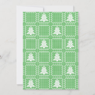 Cosy Christmas tree ugly sweater chequered pattern Invitation