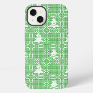 Cosy Christmas tree ugly sweater chequered pattern iPhone 13 Case