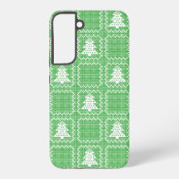 Cosy Christmas tree ugly sweater chequered pattern
