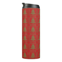 Cosy Christmas tree ugly sweater chequered pattern