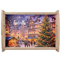 Cosy Christmas Village Lights - Custom Name Servin