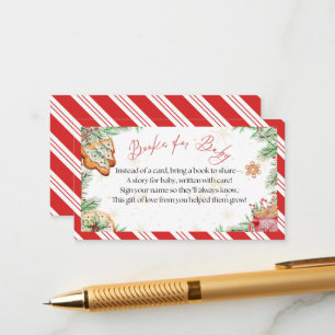 Cosy Christmas Watercolor "Bring a Book" Enclosure Card