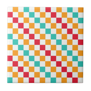 Cosy classroom diagonal chequerboard pattern ceramic tile