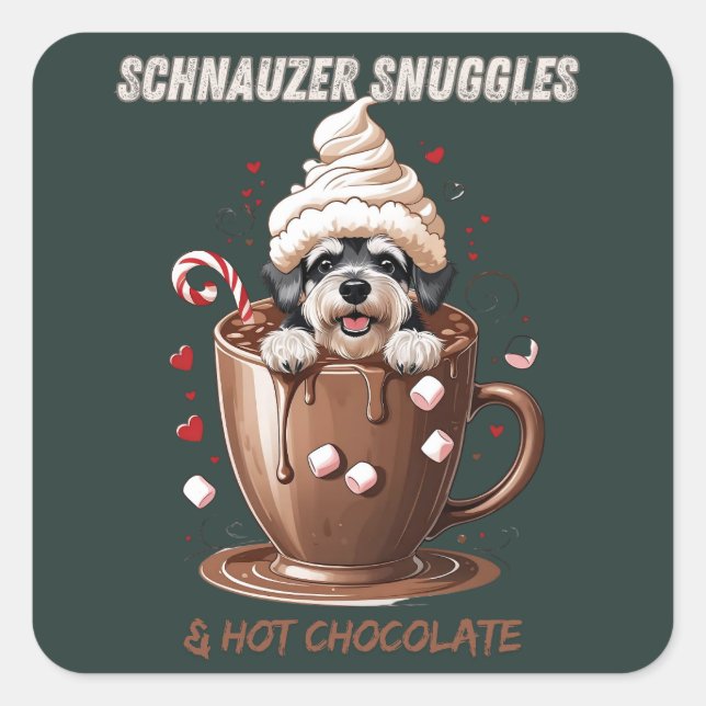 Cosy Cocoa & Schnauzer Stickers – Winter Party Edi (Front)