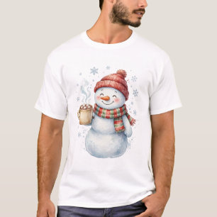 Cosy Cocoa Snowman Christmas T-Shirt