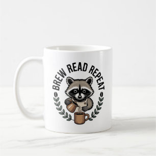 Cosy Coffee Autumn Brown Racoon Mug