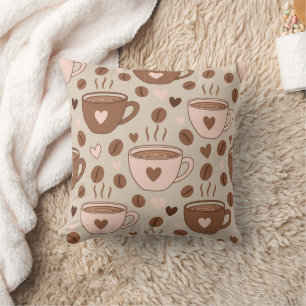 Cosy Coffee Cup Pattern (11) Cushion
