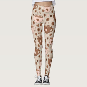 Cosy Coffee Cup Pattern (11) Leggings