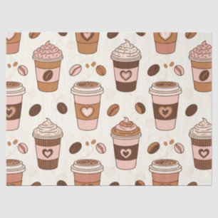 Cosy Coffee Cup Pattern (12) Tissue Paper