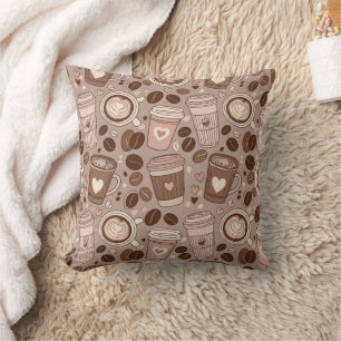 Cosy Coffee Cup Pattern (6) Cushion