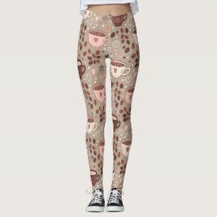 Cosy Coffee Cup Pattern (8) Leggings