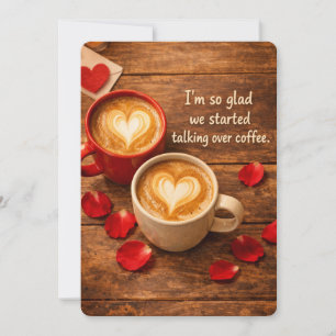Cosy Coffee Date First Valentine's Day Holiday Card
