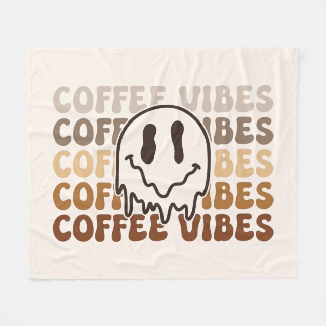 Cosy Coffee Fleece Blanket (Front (Horizontal))