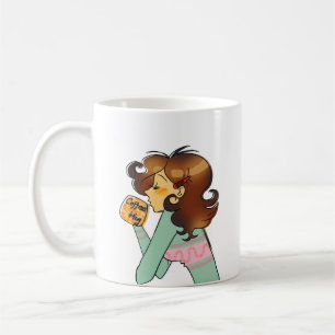 Cosy Coffee Girl Morning Illustration Mug