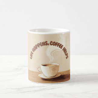 Cosy Coffee Lover Mug – Life Happens, Coffee Helps