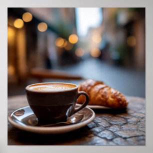 Cosy Coffee & Pastry Moment at Cobblestone Cafe Poster