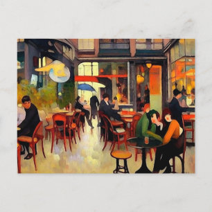 Cosy Coffee Shop in Paris Postcard