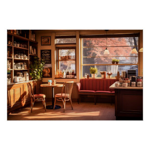 Cosy Coffee Shop Poster