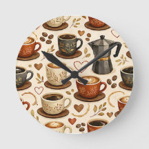 Cosy Coffee Time - Warm Aesthetic Seamless Pattern