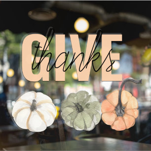 Cosy Colourful Pastel Give Thanks and Pumpkin