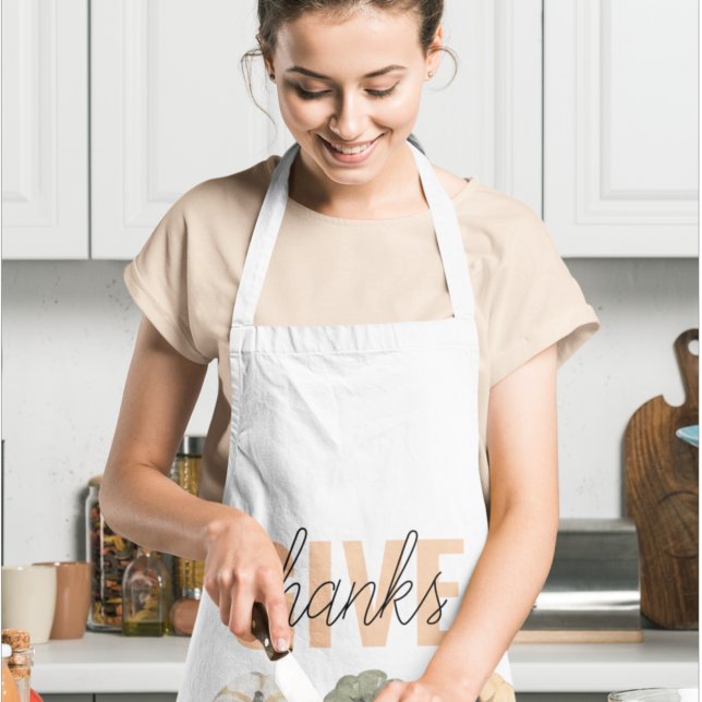 Cosy Colourful Pastel Give Thanks and Pumpkin Apron (Creator Uploaded)