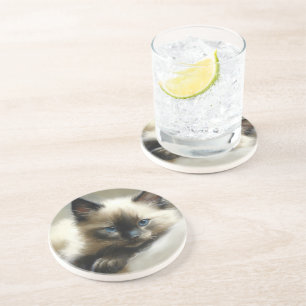 Cosy Companion Siamese Kitten Coaster