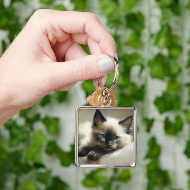 Cosy Companion Siamese Kitten Key Ring (Hand)