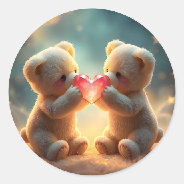 Cosy Companions – Adorable Animal Friends Classic Round Sticker (Front)