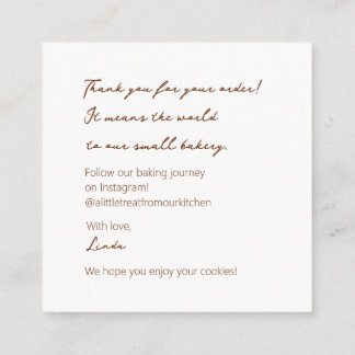 Cosy Cookie Delights  Enclosure Card