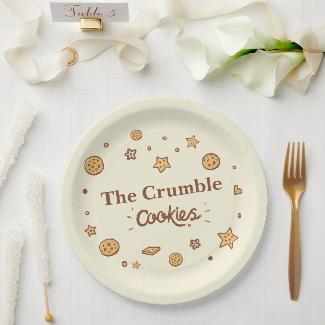 Cosy Cookie Delights Paper Plate (Wedding)