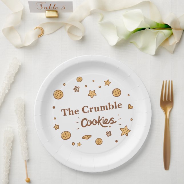 Cosy Cookie Delights Paper Plate (Wedding)